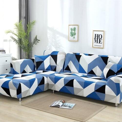 Geometry Plaid Dustproof Sofa Covers for Living Room 3 Seats L Shape Home Decor Cushion Cover Recliner 2 Seater Corner Set