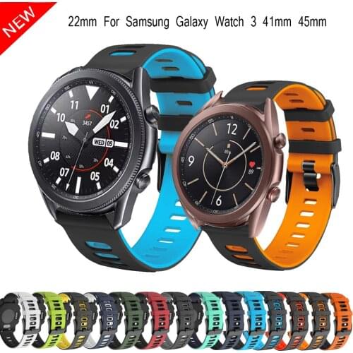 Silicone Watchbands For Samsung Galaxy Watch 3 41mm 45mm Bracelet Smart Sport Strap For Samsung Galaxy Watch 42mm Watch Strap