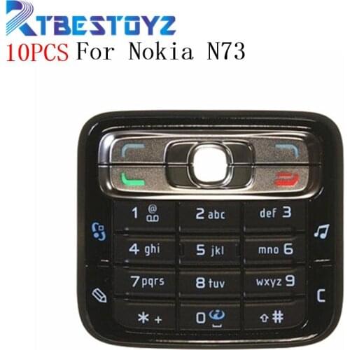 RTBESTOYZ 10PCS/Lot Keypad Keyboard Buttons Cover Case Housing For Nokia N73