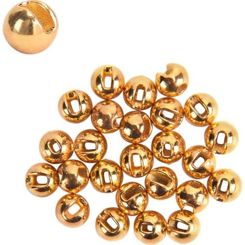 SF Slotted Tungsten Beads for Fly Tying Fly Tying Materials Gold 25pcs/bag