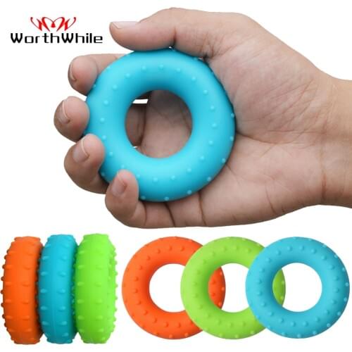 WorthWhile 40LBS Silica Gel Hand Grip Ring Massage Gym Fitness Finger Heavy Exerciser Strength Muscle Recovery Gripper Trainer