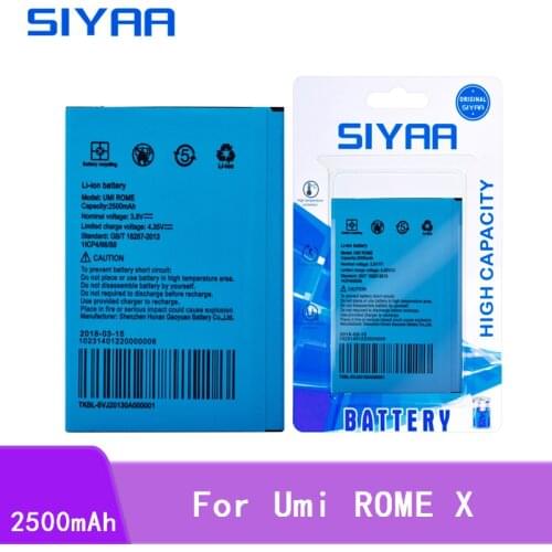 SIYAA Mobile Phone Battery Rome For Umi ROMEX ROME X Original Replacement Li-ion Batteries 2500mAh High Quality Free Shipping