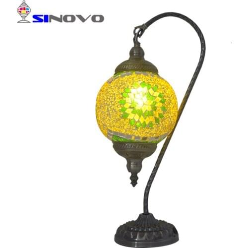 Modern Antique Bedroom Design Lighting Fancy Mosaic Glass Beside Table Lamp table lamp