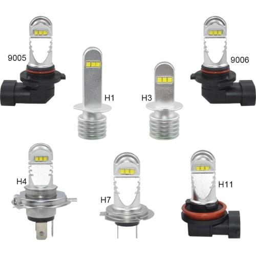 LED Car fog lights h11 H1 H3 h7 hb4 9006 hb3 9005 White 6000K LED Car Fog Lamp Auto lights Car Light Source 12V-24V