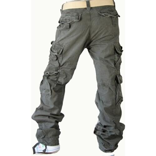 Loose Grey Cargo Pants Male and Female Couples Trousers Autumn Winter Joggers Fashion Style Hip Hop Jeans Many Pockets