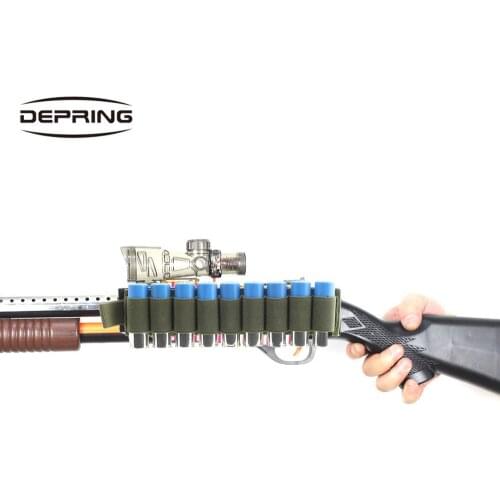 Tactical Hook Loop 9 Rounds Shotgun Shell Holder Shotshell Insert Card Strip with Adhesive Back for 12 Gauge
