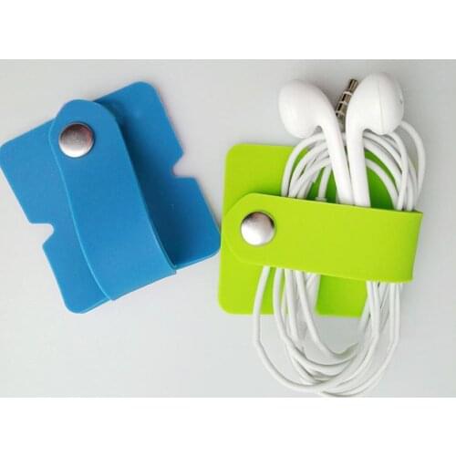 Earphone Cable Winder Silicone Tidy Headphone Line Cord Holder Headset Earbud Wire Organizer Cable Cord Wrap Management