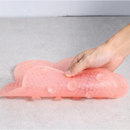 Flower-shaped Silicone Bathroom Non-slip Mat Sucker Lazy Foot Bath Bath Artifact Rub Back Massage Peeling Bathroom Foot Brush