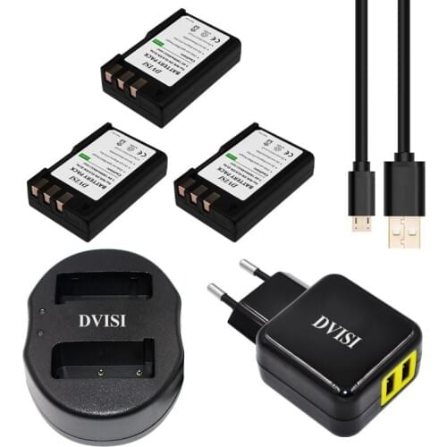 3pcs EN-EL9 EN EL9a ENEL9 Batteries and USB Dual Charger for Nikon EN-EL9a D40 D40X D60 D3000 D5000 Camera with EU/US AC Adapter