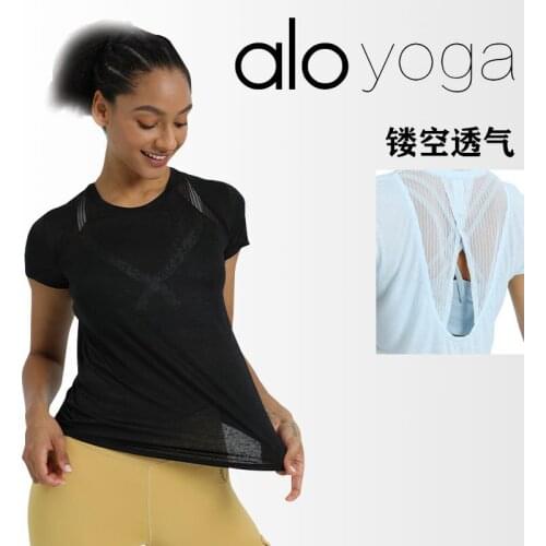 Women Short Sleeve Running Shirts Sexy Quick Dry Yoga T-shirts Solid Sports Shirts Quick Dry Fitness Gym Crop Tops Wear