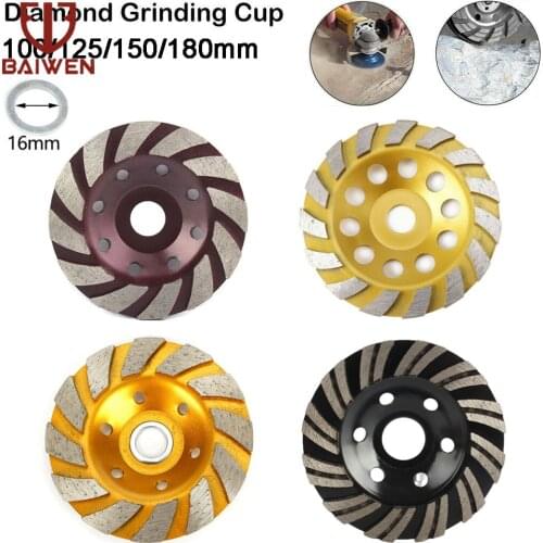 100mm-180mm Diamond Grinding Wheel Cutting Discs Bowl Shape Grinding Concrete Granite Stone Ceramic Polishing Disc Power Tools