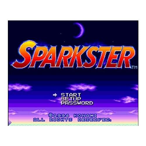 Sparkster 16 bit Big Gray Game Card For NTSC Game Player Drop Shipping