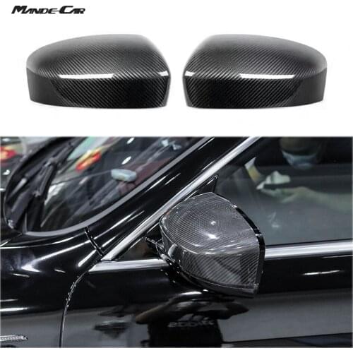 2PCS Carbon Fiber Wing Mirror Covers Car Side Mirror Caps Rearview Mirror Covers Car Exterior Outside Shell for Maserati Levante
