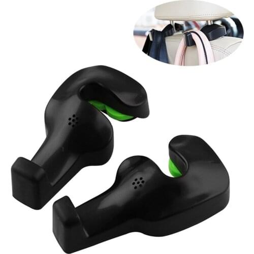 2PCS Auto Back Seat hook Hanger Purse Bag Holder Seat Back Organizer Holder Interior Car Seat stand Car Headrest Hooks Clip Bags