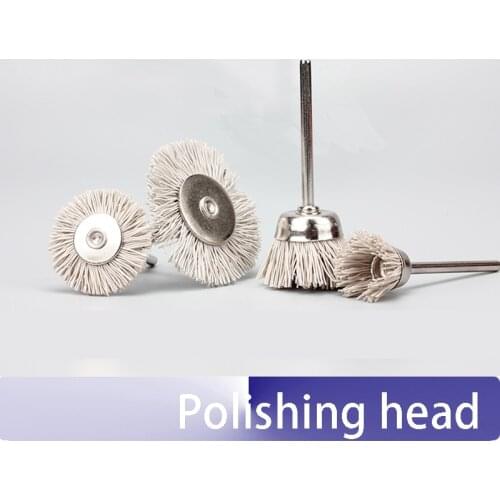 20pcs Mini-polished flower head DuPont nylon abrasive wire Wood Root carving polishing Grinding tools Deburring