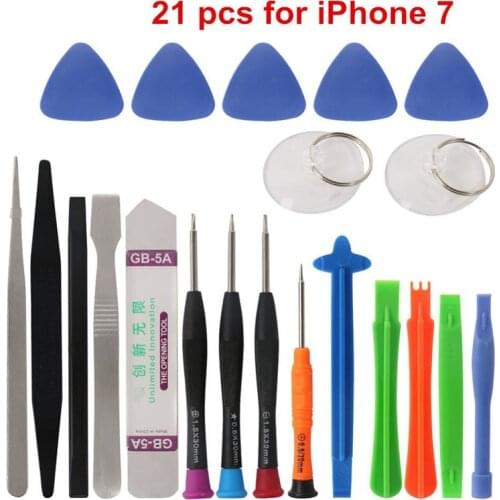 21 Pcs Mobile Phone Opening Repair Tools Kit Spudger Pry Screwdriver Set For iPhone 6s 7 Plus iPad Samsung Hand Tools Set