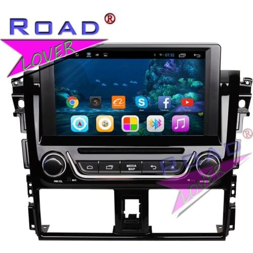TOPNAVI 2G+32GB Quad Core 8" Android 6.0 Car PC System DVD Player For Toyota Yaris/Vios 2014 Stereo GPS Tracker Navigation MP3