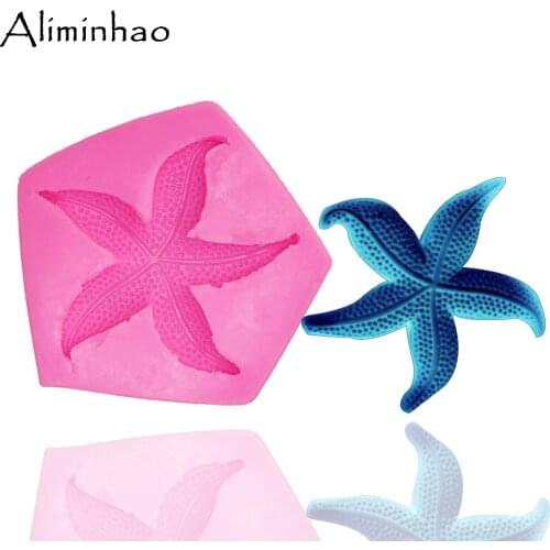 B0412 starfish shape DIY Cake Silicone mould chocolate fondant cake decorating tools Sugarpaste Craft Bakeware supply