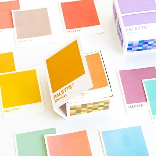 300Sheets Loose Leaf Memo Pad Journal Material Paper Solid Color Notepad Office School Stationary Supplies Kawaii No Stickiness