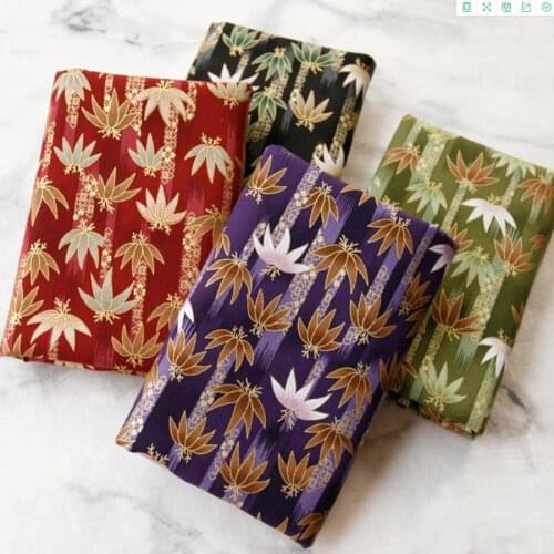 Bronzing Cotton Japanese Wind Printed DIY Fabric Qualified For Bag Pillow