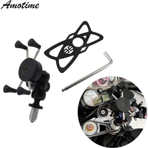 Phone Holder In Fork Stem Mount Bracket Motorcycle Navigation Bracket for Yamaha YZF R1 2002-2017 R6 2006-2017 R1M 2007 2008