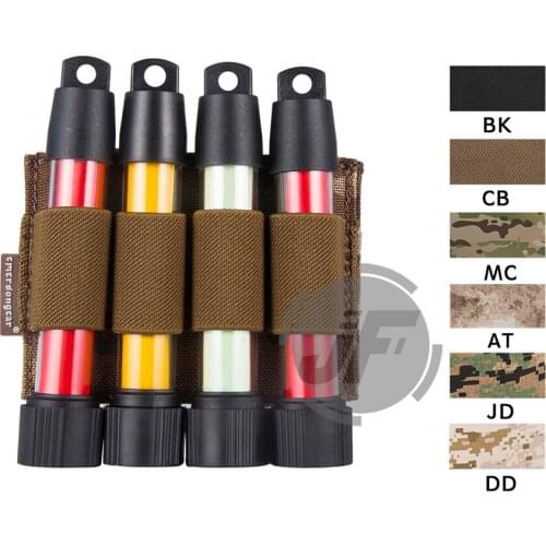 Emerson Tactical Military MOLLE Belt Glowing Light Stick Pouch EmersonGear Four Round Shotgun Shell Case Holder