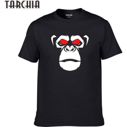TARCHIA Casual Men Orangutan Short Sleeve Boy New Brand t-shirt Cotton T Band Plus Male Print Top Tee Homme Tshirt 2021