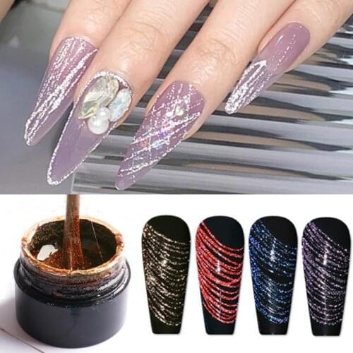 6ml DIY Nail Art Gel Nail Spider Gel High Elasticity Portable Nail Line Varnish Elastic Paint Spider Lacquer Manicure Nail Gel