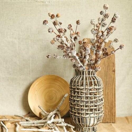 Artificial Pine Cone Christmas DIY Dried Flower plants fake Pine Cone Wedding Decoration for Home Party Christmas Tree Decor
