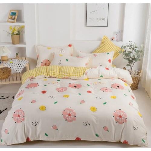 Pastoral Bedding Sets,220x240 Duvet Cover Set With Pillowcases ,200x200 Quilt Cover, Flower Pattern King Size Bed Cover 2020