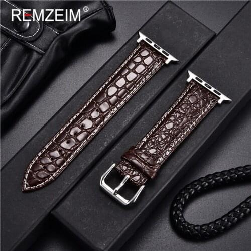 Brown Leather Band Loop Strap For Apple Watch 6 SE 5 4 3 2 1 38mm 40mm Men Women Leather Watch Band for iwatch 44mm 42mm