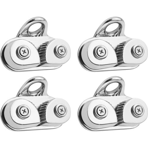 4Pcs Boat Sailboat Cam Cleat with Leading Ring Cleat for 3-15mm Line Rope