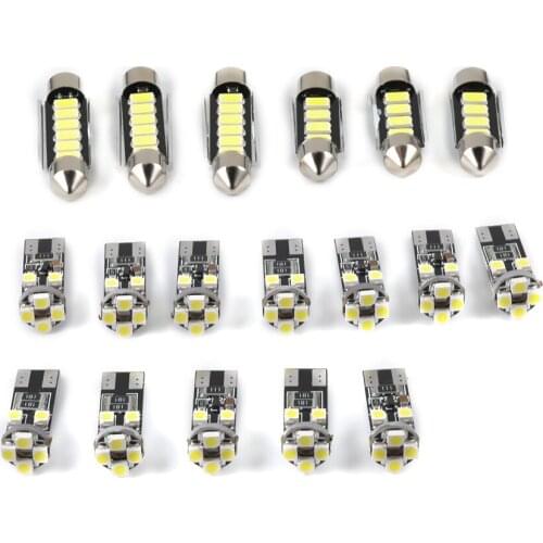 18pcs Perfect White Canbus Error Free LED Bulb Interior Dome Map Overhead Light Kit For BMW ​F30 2011-2019