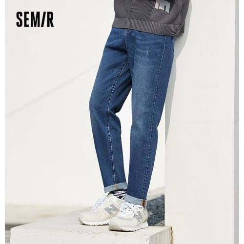 SEMIR Jeans Men Black Technology Spring 2021 New Comfortable Thermostatic Pants Korean Version Wild Trend Demin