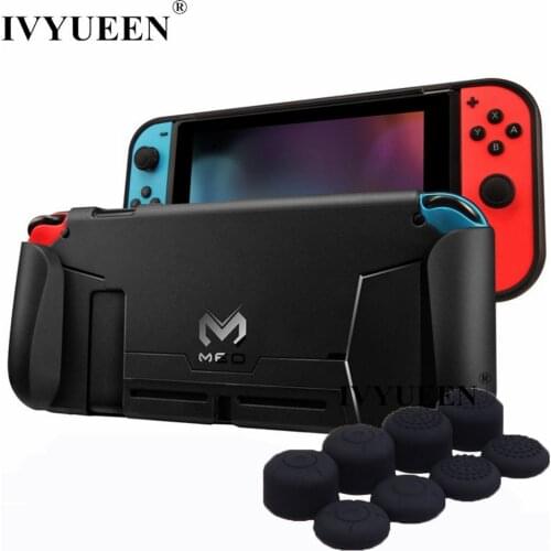 IVYUEEN Soft Protective Case Shell for Nintend Switch NS Console Handle Grip Cover with Shock-Absorption and Anti-Scratch Design