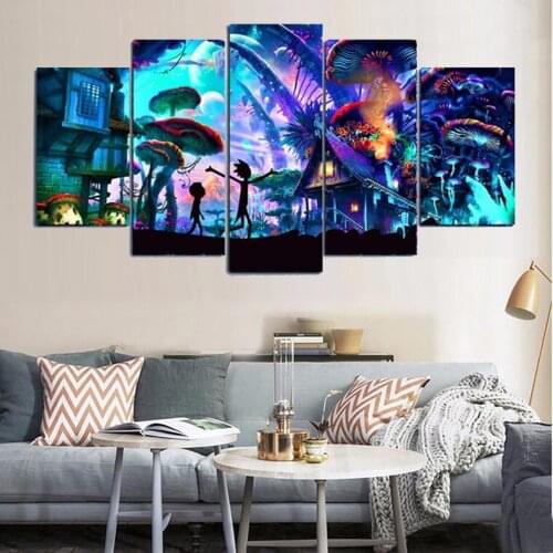 5 Piece Wall Art Canvas Anime Figure Doctor And Junior Posters & Prints Modern Home Decor Living Room Decoration Paintings