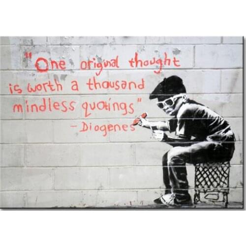 One panel hot sell Art quote"One Original Thought" Canvas Prints Painting poster printer of home decors