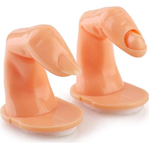 Plastic Practice Fake Finger Nail Art Model Finger Tool Adjustable DIY Tools 667D