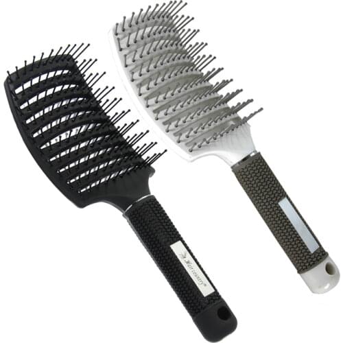 ABS Material Hair Curve Vent Brush In 2 Color Big Hair Detangle Brush CB-02 For Scalp Massage Hair Care Wig Brush Hot Selling