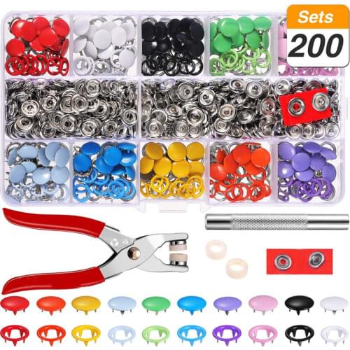 New Sewing Pliers Tool 200/100 Set of Claw Button Set Metal Sewing Button Installation Tool Baby Tights Button Installation
