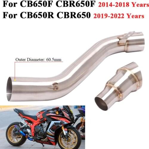 Slip On For CB650F CBR650F CB650R CBR650 2014 - 2020 2021 2022 Motorcycle Exhaust Escape Modified Link Ppe Connect 60mm Muffler