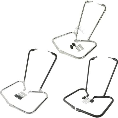 Motorcycle Saddlebag Bracket Guard Set W/ Support Bar For Harley Touring Models 97-08