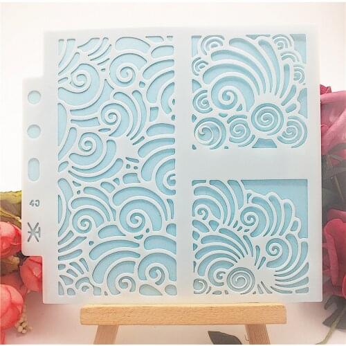 13*14CM spray shield DIY cake scrapbook stencils hollow Embellishments printing lace ruler Valentines Day Cover template