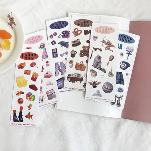 Creative Girl Mobile Phone Theme Sticker DIY Scrapbook Computer Tablet Diary Stationery Decorative Material Paper