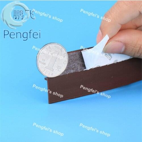 Free shipping 10m black/white/brown/gray color 35mm height sealing strip with 3M backing self adhesive for doors or windows