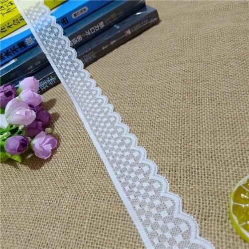 3.5cm S2699 Multi-Colored Nylon Spandex Stretch Narrow Lace Trimmings For Wedding Dress Birthday Christmas Party