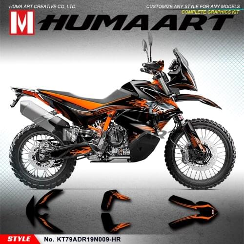 HUMAART Shark Graphics Vinyl Decals for 790 ADV R Adventure 2019 2020, Customizable