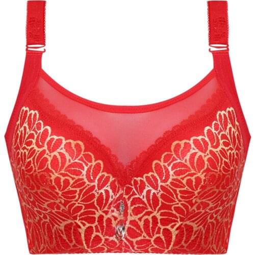 Female Plus Size Push Up Sexy Lace Coverage BHs Adjustable Bras Intimates Underwire Underwear Bras for Women soutien gorge beha