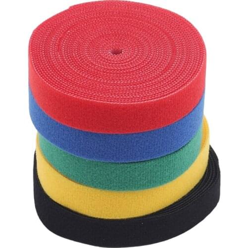 1Roll 2cm*5m Color Magical Glue Self-Adhesive Tape Strap Hoop Loop Strap Closure Tape Scratch Roll Fastening Tape