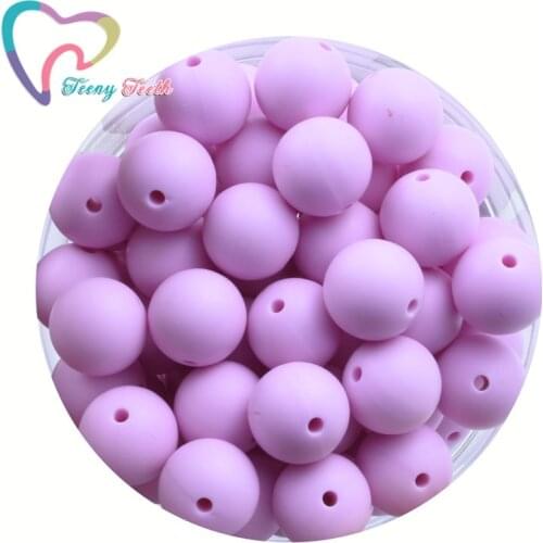 Teeny Teeth 10 PCS Pale Pink Baby Teether Accessories Round Ball 12-15 MM Beads Food Grade Teething DIY Baby Jewelry Silicone Hexagon 14-17 MM Geometric BPA Free Soft Beads